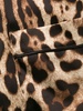 leopard-print belted pajama shirt