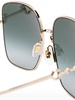 Horsebit detail square-frame sunglasses