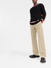 two-tone round-neck jumper