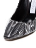 C/O Jimmy Choo Black Anne 100 PVC Wrapped Satin Pumps