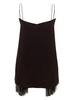 fringed silk vest top