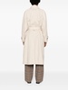 belted gabardine trench coat