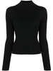 ribbed roll-neck jumper