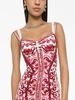 Majolica-print corset dress