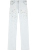 embellished straight-leg jeans