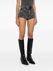 stud-detailed denim minishorts