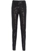 sequinned slim-fit trousers