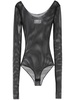 numbers-motif round-neck bodysuit