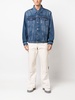 zip-embellishment denim jacket