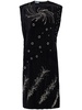 embroidered georgette sleeveless dress