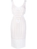 cut-out corded midi dress