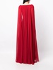 draped V-neck silk gown