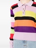 Mary polo-collar striped jumper 