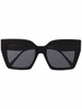 logo-plaque oversize-frame sunglasses