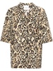 leopard-print cotton shirt