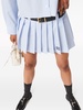 gingham-check pleated miniskirt