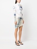 graphic-print asymmetric dress