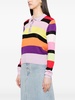 Mary polo-collar striped jumper 