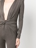 twist-detail V-neck jumpsuit