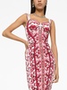 Majolica-print corset dress