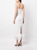 Minelli feather-trim midi dress