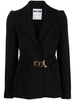 logo-plaque single-breasted blazer 