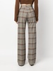 straight-leg plaid trousers