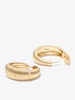 9kt yellow gold diamond hoop earrings