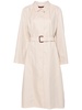 belted gabardine trench coat