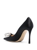 Double Bow 95mm satin pumps