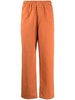 straight-leg cotton trousers