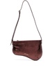 Curved metallic shoulder bag