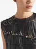 patchwork nappa-leather dress