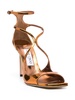 Azia 95mm metallic-effect sandals