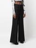 high-waisted flare-leg trousers