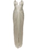 Queen pleated silk gown