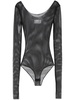 numbers-motif round-neck bodysuit