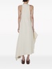 V-neck asymmetric maxi dress