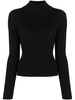 ribbed roll-neck jumper