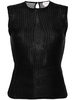 metallic-threading knitted tank top