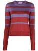 striped crew-neck jumper