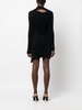 brushed cut-out asymmetric minidress