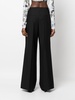 high-waisted flare-leg trousers