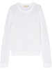 crew-neck open-knit jumper