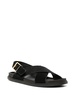 crossover-strap leather sandals