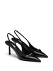 logo-plaque slingback pumps