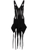 handkerchief semi-sheer minidress