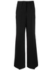 high-waisted flare-leg trousers