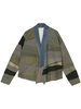 shawl-collar patchwork jacket