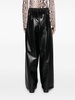 faux-leather trousers